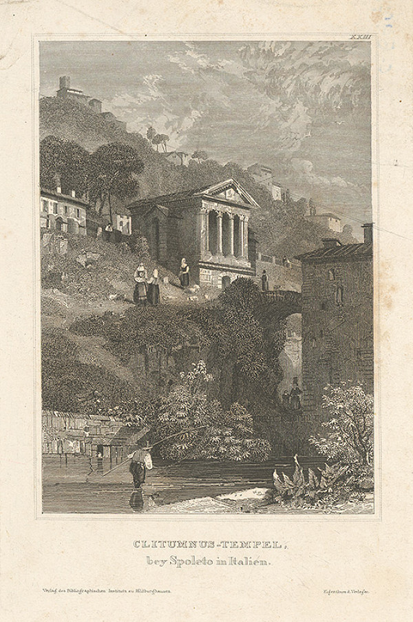Stredoeurópsky grafik z 19. storočia – Kostol Clitumnus 