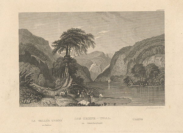 Ernst Friedrich Grünewald – Dolina Tempe v Grécku 