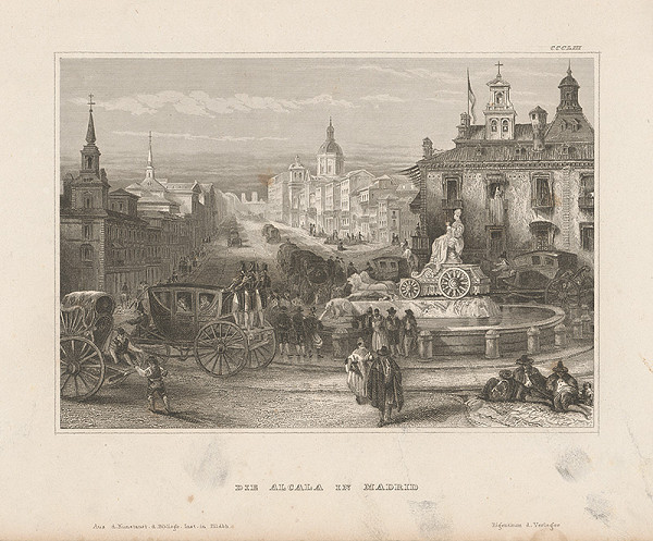 Stredoeurópsky grafik z 19. storočia – Alcala v Madride 