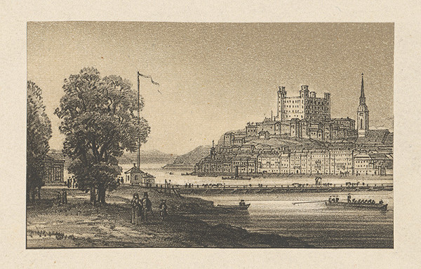 Stredoeurópsky grafik z 2. polovice 19. storočia – Bratislava z juhu 