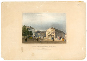 Franz Josef Sandmann, Rudolf Alt, Johann Höfelich – Divadelné námestie (dnes Hviezdoslavovo) a promenáda v Bratislave 