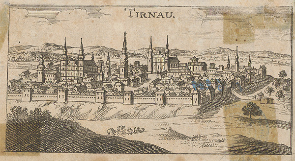 Stredoeurópsky grafik zo 17. storočia, Justus van den Nypoort – Trnava - pohľad na mesto 