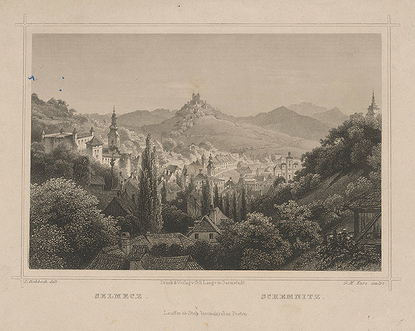 Georg Michael Kurz, Ludwig Rohbock – Pohľad na Banskú Štiavnicu 