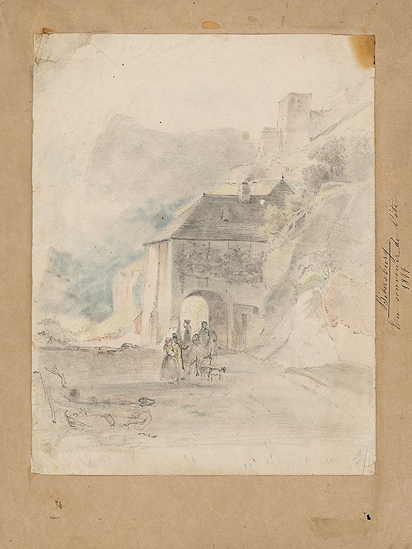 Stredoeurópsky grafik z 19. storočia – Hrad Červený Kameň 