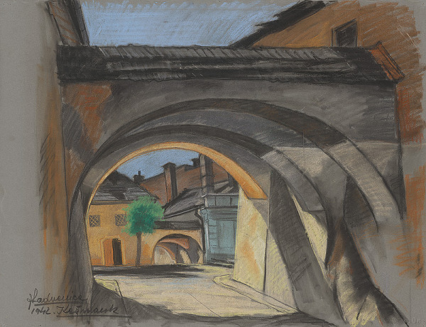 Ján Ladvenica – Stará ulička Kežmarku 