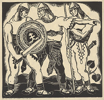 Ján Ladvenica – Boj o slobodu - list z rovnomenného cyklu 