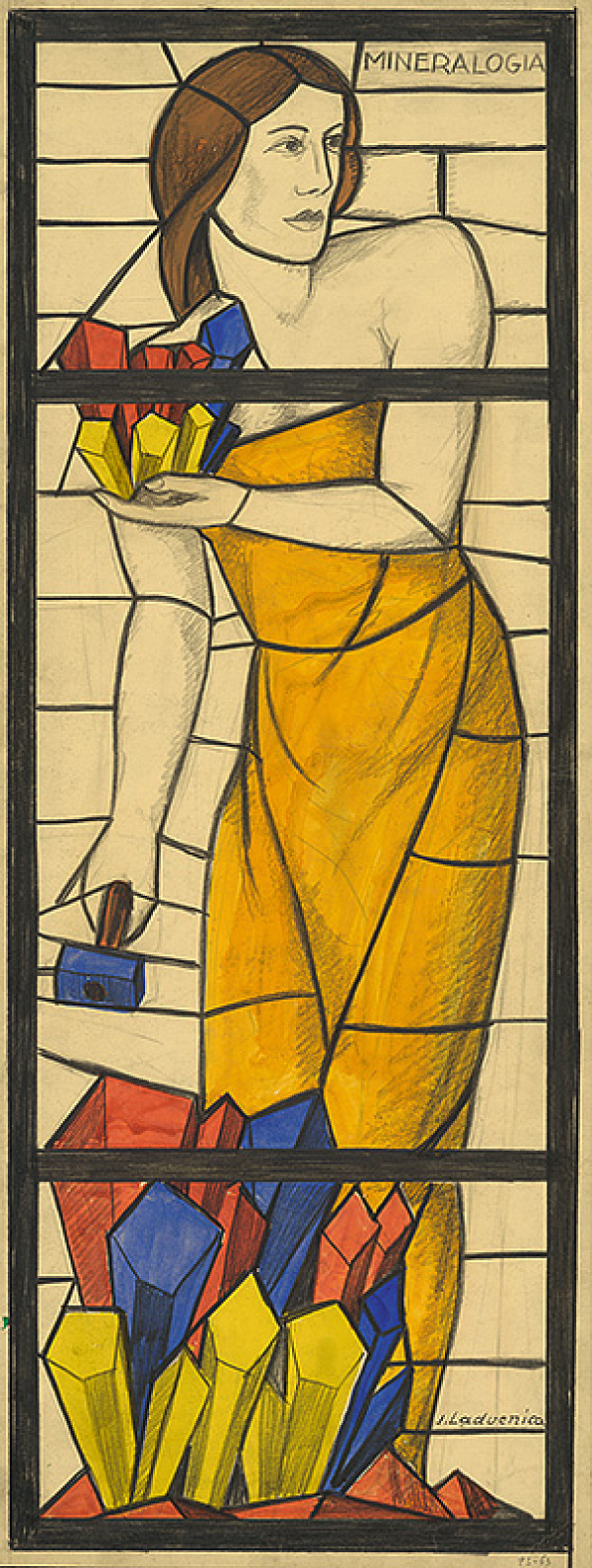 Ján Ladvenica – Mineralógia-návrh na okno 