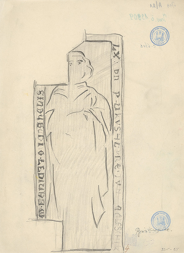 Ján Ladvenica – Štúdia náhrobku v biskupskom kostole 