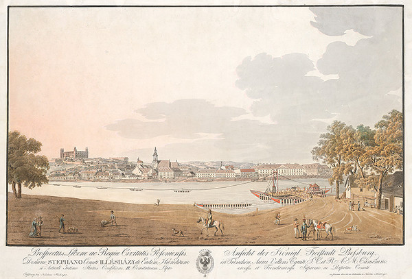 Jozef Anton Lántz – Pohľad na Bratislavu z juhu 