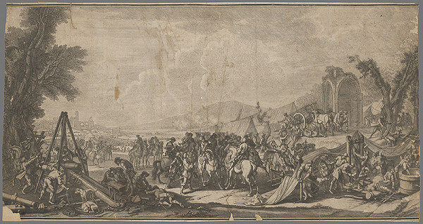 Stredoeurópsky grafik zo 17. storočia – Vojenský tábor 