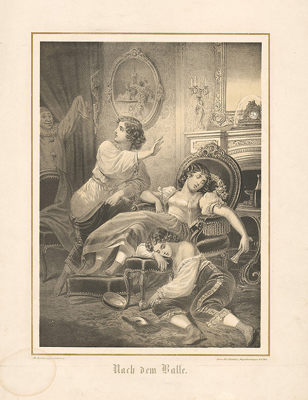 Stredoeurópsky grafik z 19. storočia – Po bále 