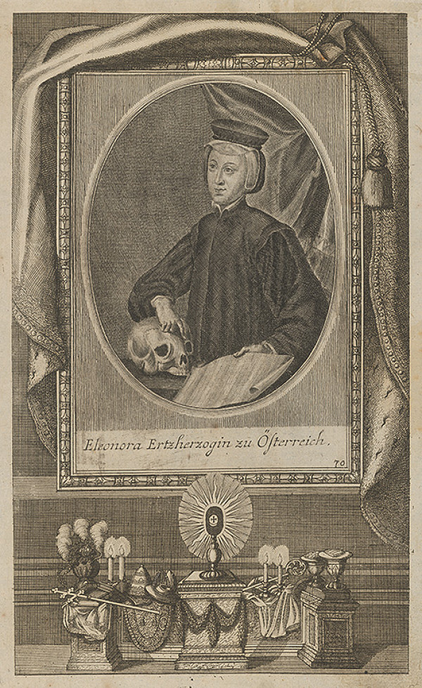 Stredoeurópsky grafik z 18. storočia – Portrét Eleonóry Habsburskej 