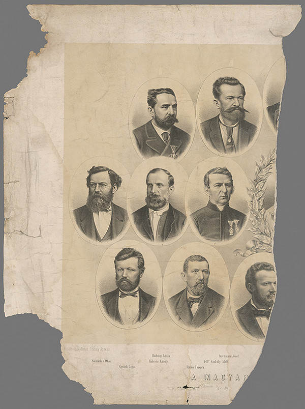 Maďarský grafik z 19. storočia – Významní maďarskí muži 