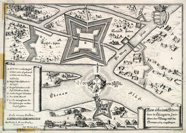 Kaspar Merian – Opevnenie šancami pri Dunaji a Váhu 