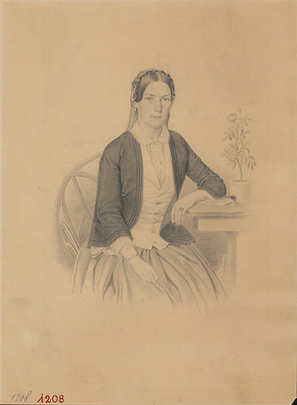 Stredoeurópsky autor z konca 19. storočia – Portrét ženy-p. Edlová 