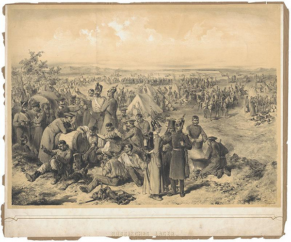 August von Pettenkofen – Ruský tábor 