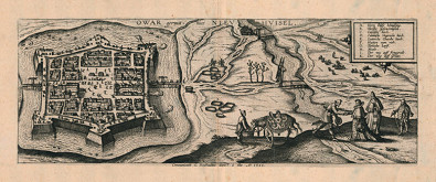 Pieter van der Borcht I., Joris Hoefnagel, Jacob Hoefnagel – Pohľad na pevnosť Nové Zámky 