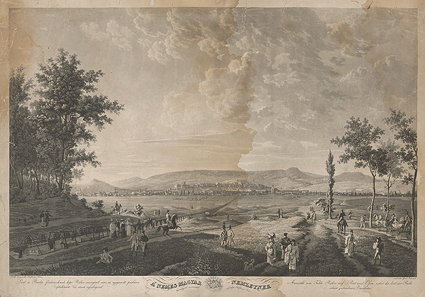 Eduard Gurk, Johann Hoffbauer – Pohľad na Pešť a Budín 