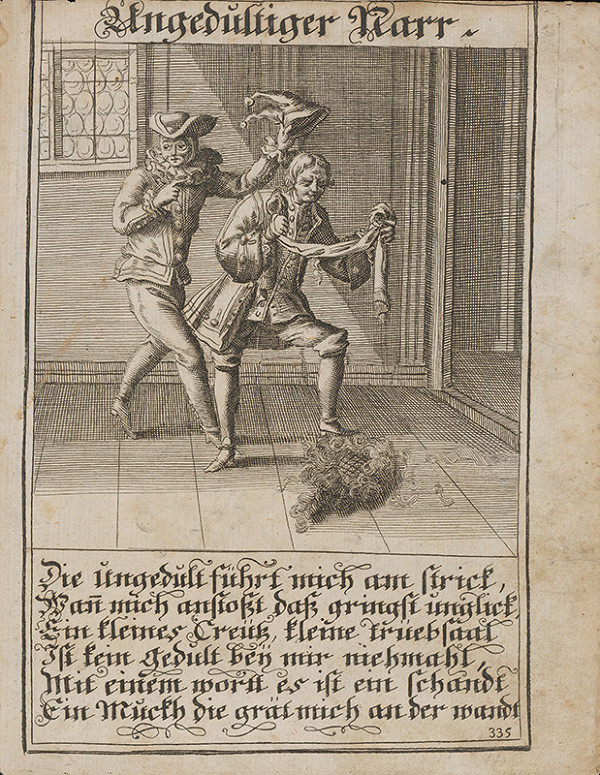 Nemecký grafik z 1. polovice 18. storočia – Netrpezlivý blázon 