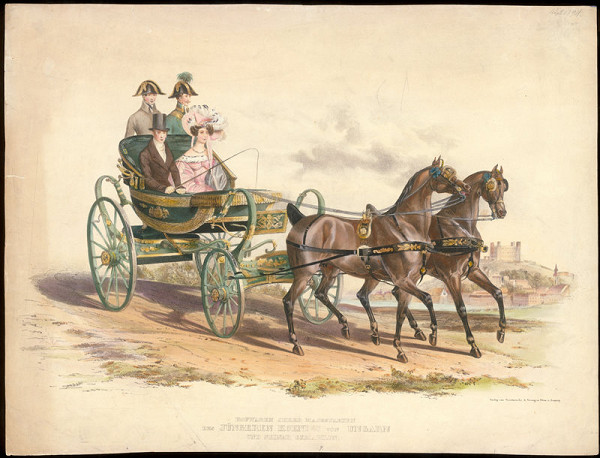 Rakúsky grafik z 19. storočia – Kráľ Ferdinand V. Uhorský a Mária Anna 