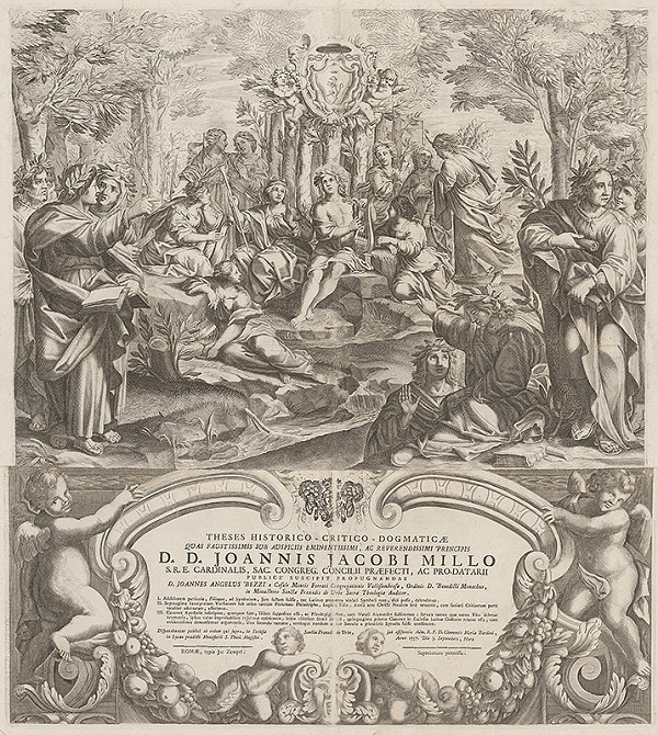 Stredoeurópsky grafik z 18. storočia – Apollo s múzami 