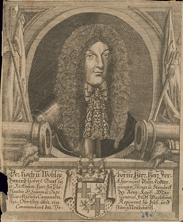 Stredoeurópsky grafik z 1. polovice 18. storočia – Podobizeň grófa Ferdinanda Aspermonta 