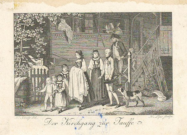 Johann Heinrich Lips, Franz Niklaus König – Rodina idúca na krst 