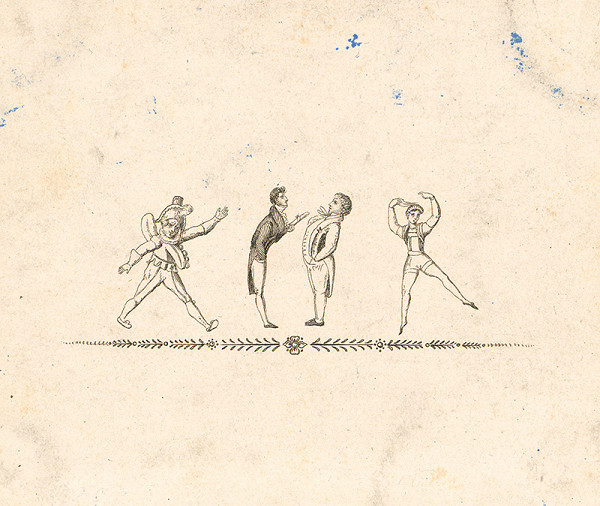 Stredoeurópsky grafik z 19. storočia – Tanečná scéna 