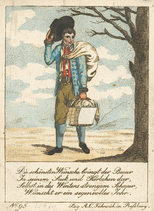 Stredoeurópsky grafik z 19. storočia – Pocestný 