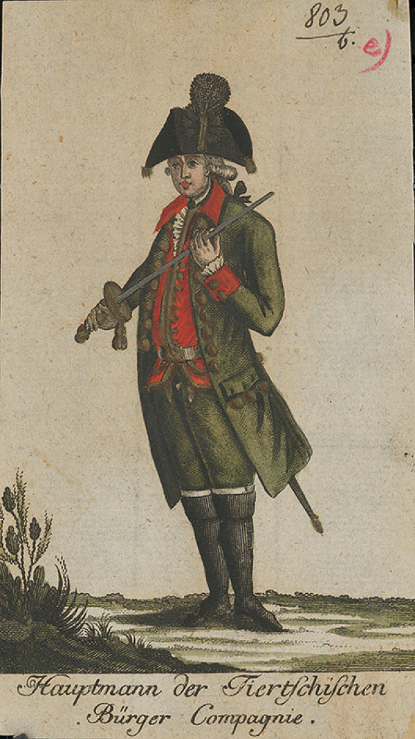 Stredoeurópsky grafik z 18. storočia – Veliteľ vojenského pluku 