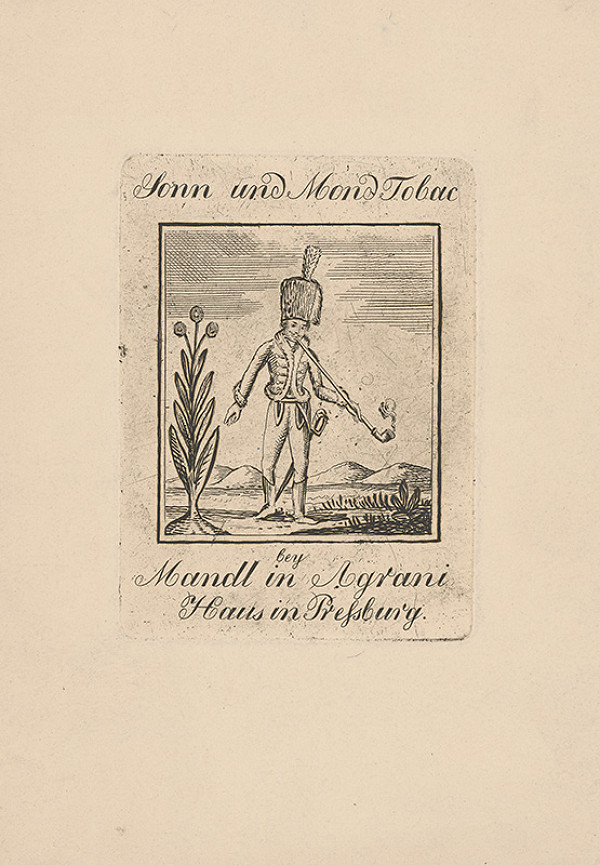 Rakúsky grafik z 1. polovice 19. storočia – Tabaková reklama 