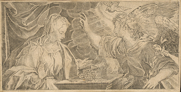 Taliansky grafik zo 17. storočia – Zvestovanie Panne Márii 