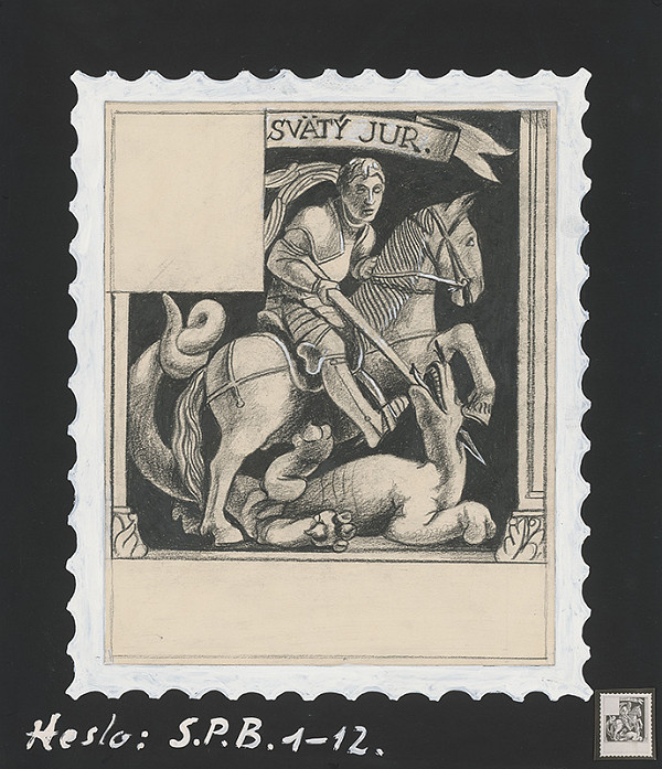 Slovenský grafik z 20. storočia – Návrh na známku-Svätý Jur 