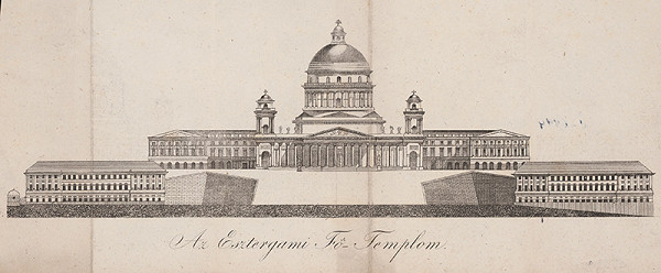 Maďarský grafik z 19. storočia – Hlavný kostol v Ostrihome 