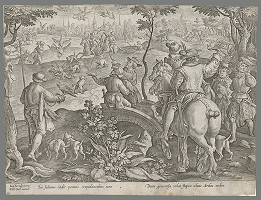 Philip Galle, Jan van der Straet, Neznámy rytec – Poľovačka so sokolmi (65) 