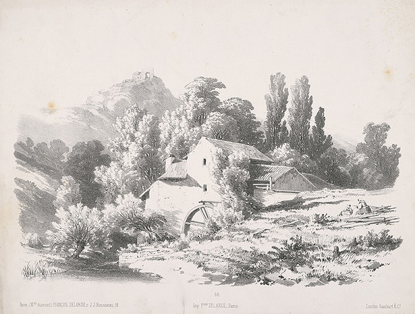 Stredoeurópsky grafik z 19. storočia – Mlyn 