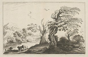 Guercino – Krajina s levmi 