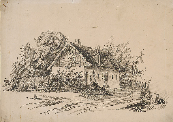 Stredoeurópsky grafik z 19. storočia – Na majeri 