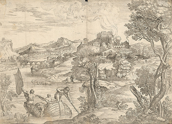 Giovanni Francesco Grimaldi, Titian – Krajina s hráčom na lutne