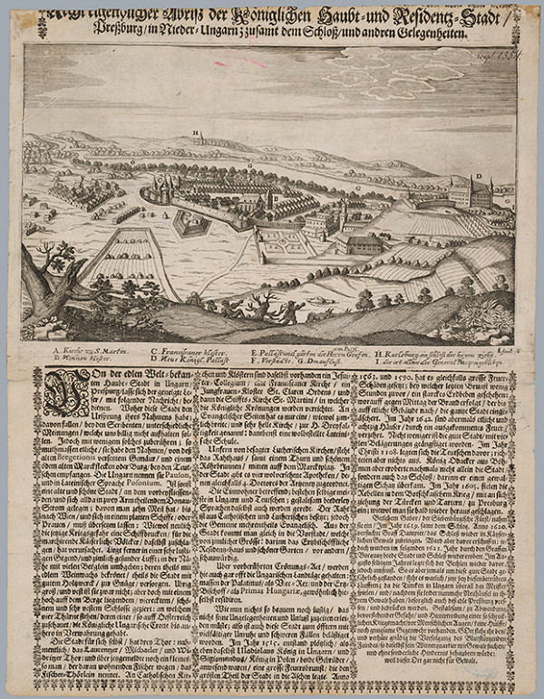 Lucas Schnitzer – Bratislava v 17. storočí - pohľad zo severu 