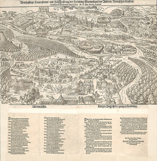 Hans Meyer, Caspar Steinhofer – Pohľad na Bratislavu pri príležitosti korunovácie kráľa Maximiliána v roku 1563 
