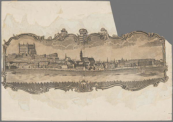 Stredoeurópsky grafik z 18. storočia – Bratislava - pohľad z juhu 