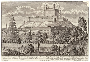 Friedrich Bernhard Werner, Martin Engelbrecht – Bratislavský hrad zo severu a záhrada s kúriou grófa Pavla Pálffyho v Bratislave 