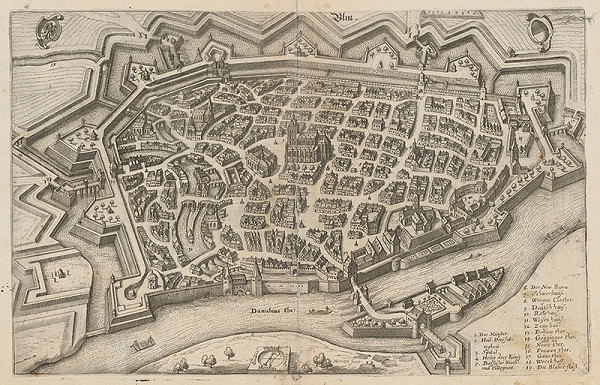 Kaspar Merian – Pohľad na mesto Ulm 