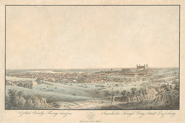 Jozef Anton Lántz – Pohľad na Bratislavu zo severu 