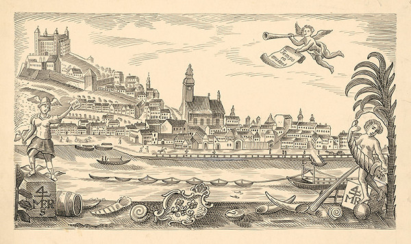 Karol Frech – Pohľad na Bratislavu 