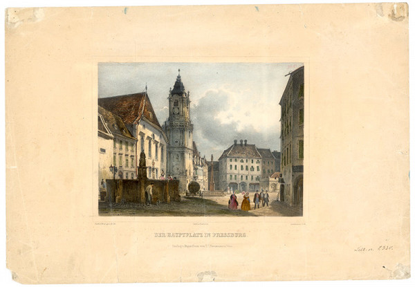 Rudolf Alt, Franz Josef Sandmann – Pohľad na Hlavné námestie v Bratislave 