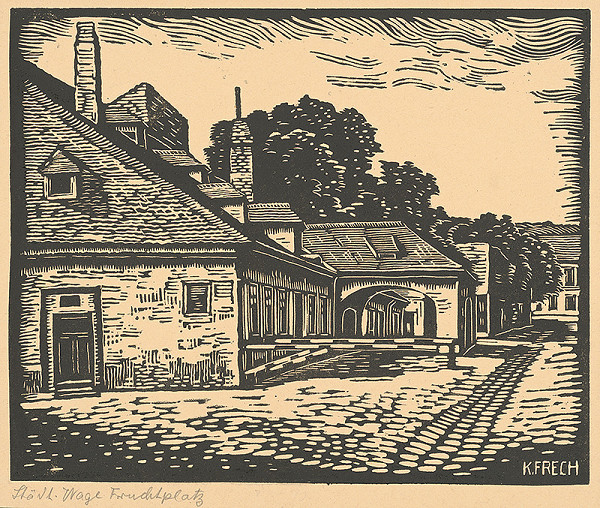 Karol Frech – Mestská váha na Obilnom námestí (Fruchtplaz, neskôr Kollárovo námestie) 