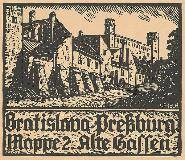 Karol Frech – Pohľad na Bratislavský hrad od Palisád 