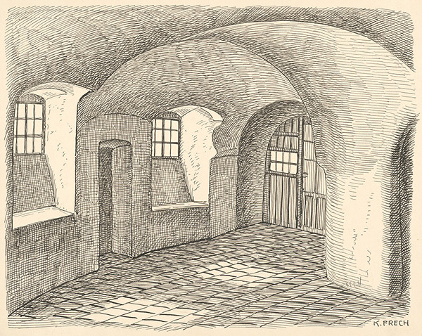 Karol Frech – Vnútro starého domu v Bratislave 